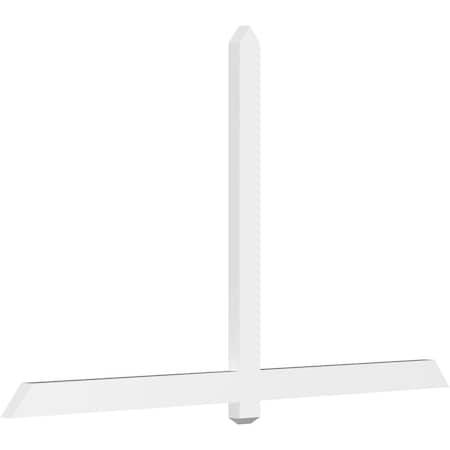 Ekena Millwork Eugene Architectural Grade PVC Gable Bracket, 84"W x 49"H x 2"D x 4"F, 14/12 Pitch GBP084X49X0204EUG00